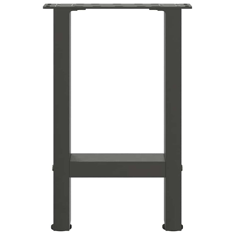 vidaXL 2 db antracitszürke acél dohányzóasztal láb 38x(42-43) cm