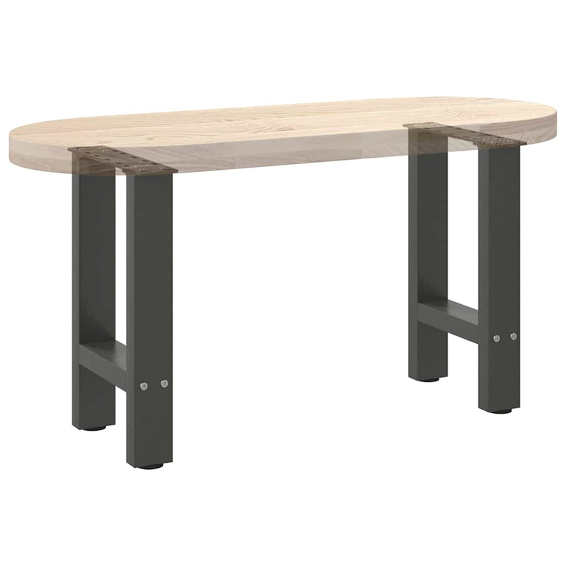 vidaXL 2 db antracitszürke acél dohányzóasztal láb 38x(42-43) cm