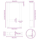 vidaXL 2 db natúr acél dohányzóasztal láb 38x(42-43) cm acél