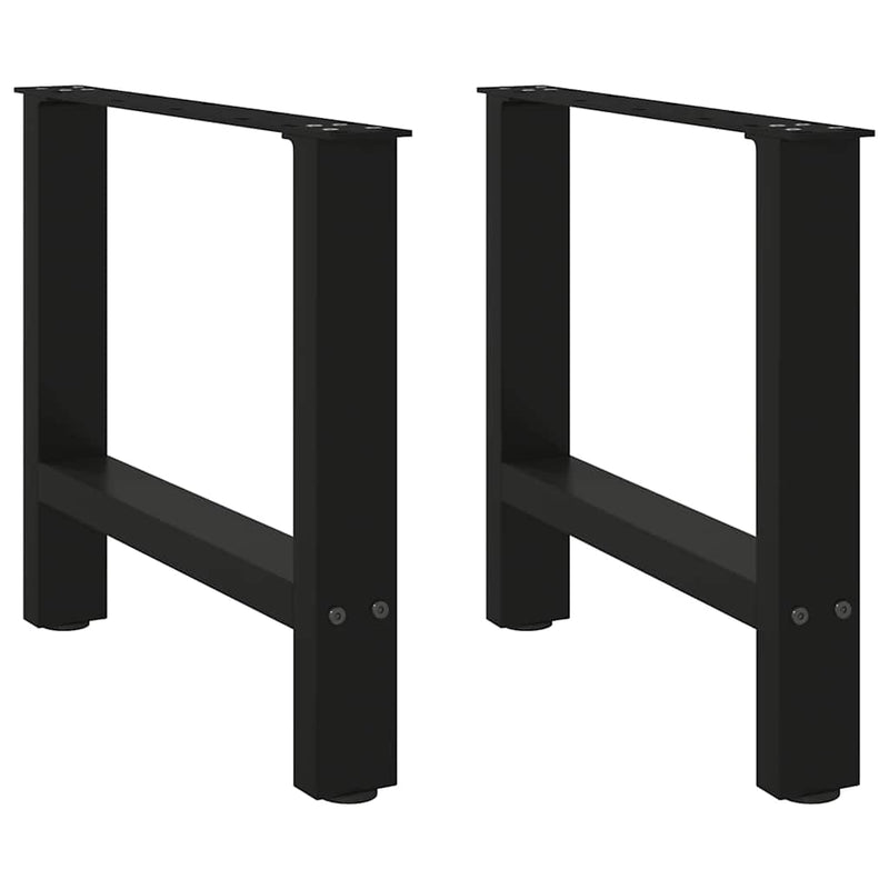 vidaXL 2 db fekete acél dohányzóasztal láb 50 x (42-43) cm