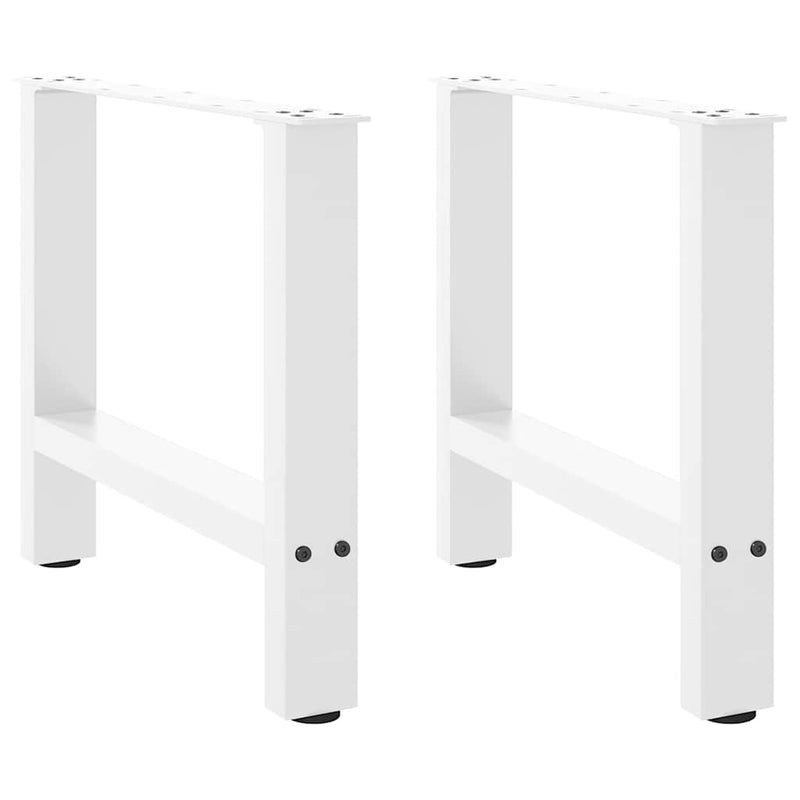 vidaXL 2 db fehér dohányzóasztal láb 50 x (42-43) cm acél