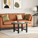 vidaXL 2 db fekete acél dohányzóasztal láb 60 x (42-43) cm