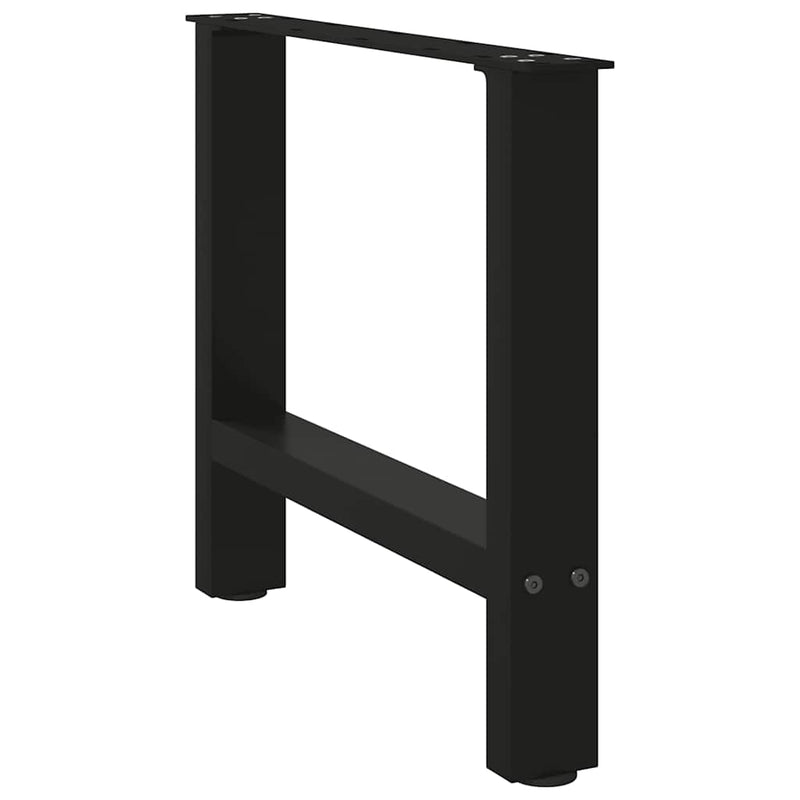 vidaXL 2 db fekete acél dohányzóasztal láb 60 x (42-43) cm