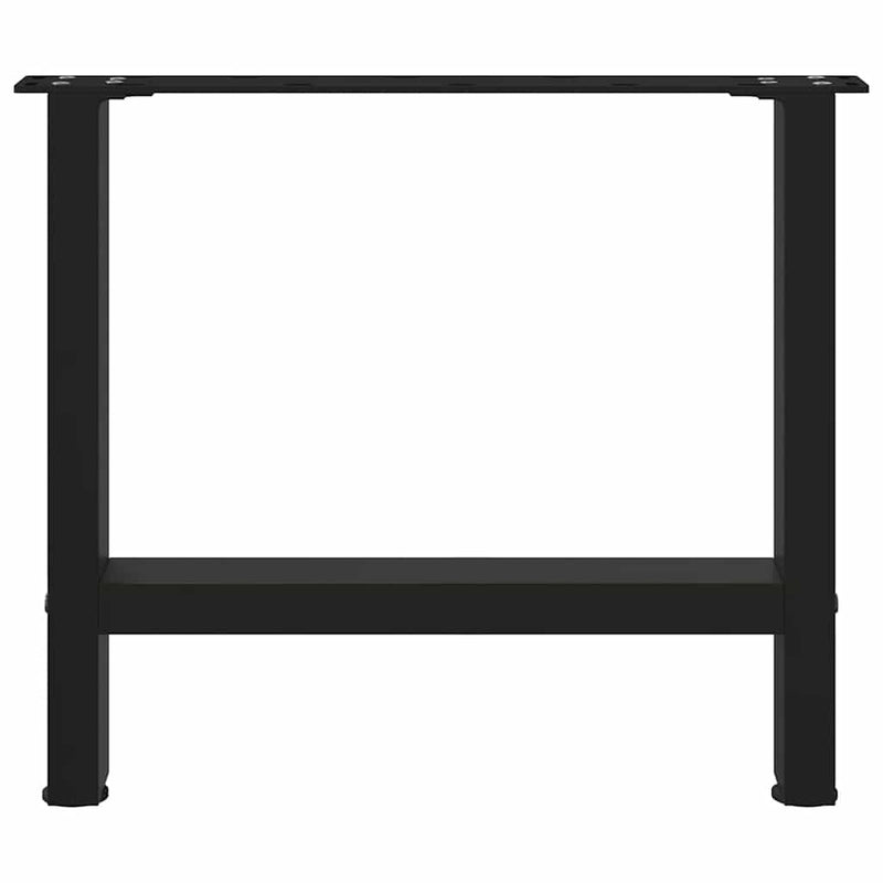 vidaXL 2 db fekete acél dohányzóasztal láb 60 x (42-43) cm