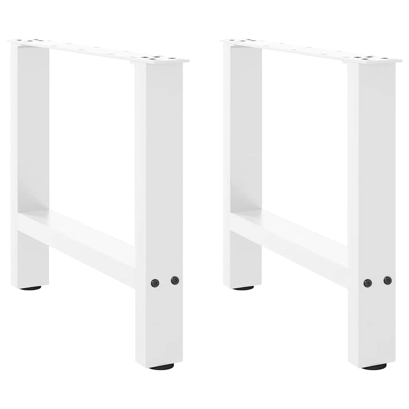 vidaXL 2 db fehér dohányzóasztal láb 60 x (42-43) cm acél
