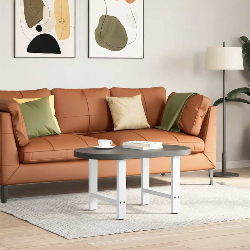 vidaXL 2 db fehér dohányzóasztal láb 60 x (42-43) cm acél