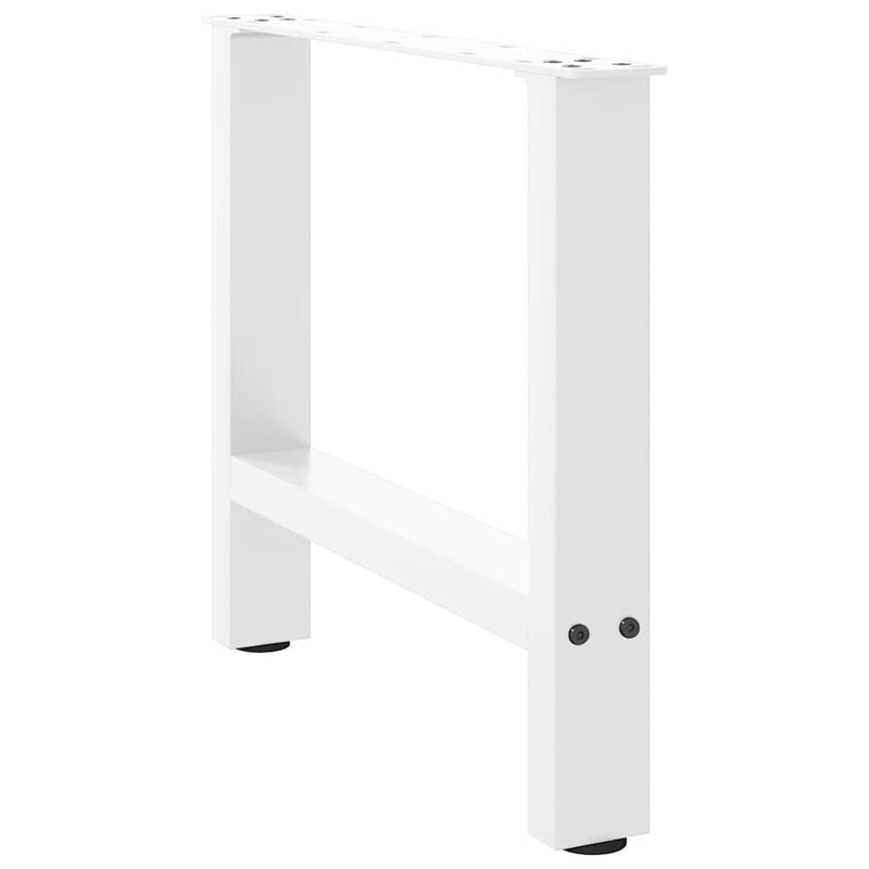 vidaXL 2 db fehér dohányzóasztal láb 60 x (42-43) cm acél