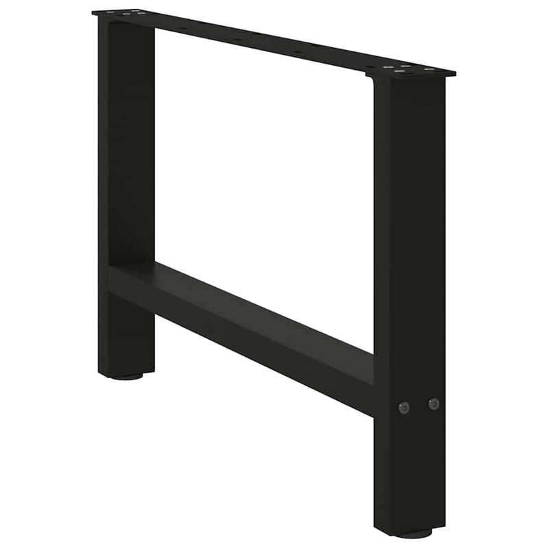 vidaXL 2 db fekete acél dohányzóasztal láb 70 x (42-43) cm
