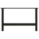 vidaXL 2 db fekete acél dohányzóasztal láb 70 x (42-43) cm