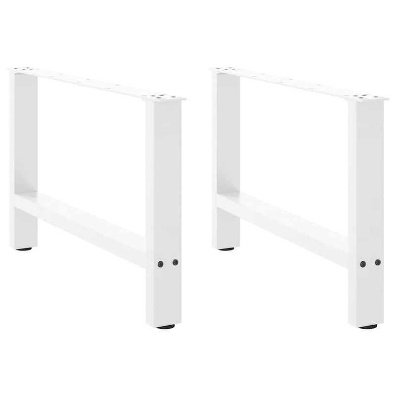 vidaXL 2 db fehér dohányzóasztal láb 70 x (42-43) cm acél