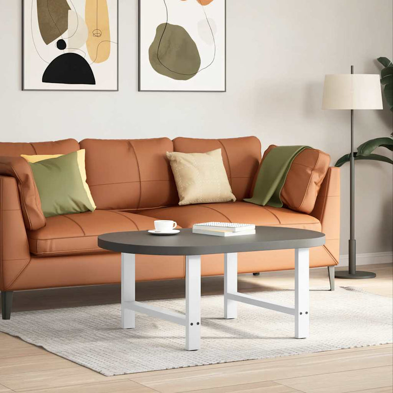 vidaXL 2 db fehér dohányzóasztal láb 70 x (42-43) cm acél