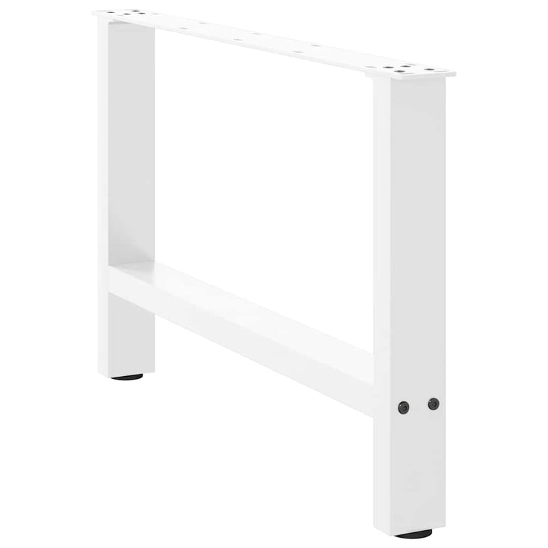 vidaXL 2 db fehér dohányzóasztal láb 70 x (42-43) cm acél