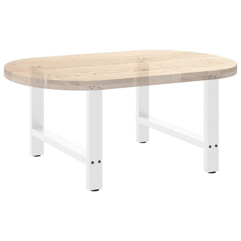 vidaXL 2 db fehér dohányzóasztal láb 70 x (42-43) cm acél