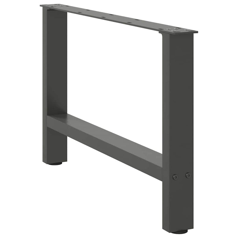 vidaXL 2 db antracitszürke acél dohányzóasztal láb 70 x (42-43) cm