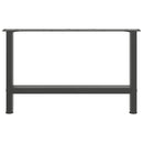 vidaXL 2 db antracitszürke acél dohányzóasztal láb 70 x (42-43) cm