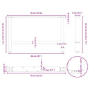 vidaXL 2 db antracitszürke acél dohányzóasztal láb 70 x (42-43) cm