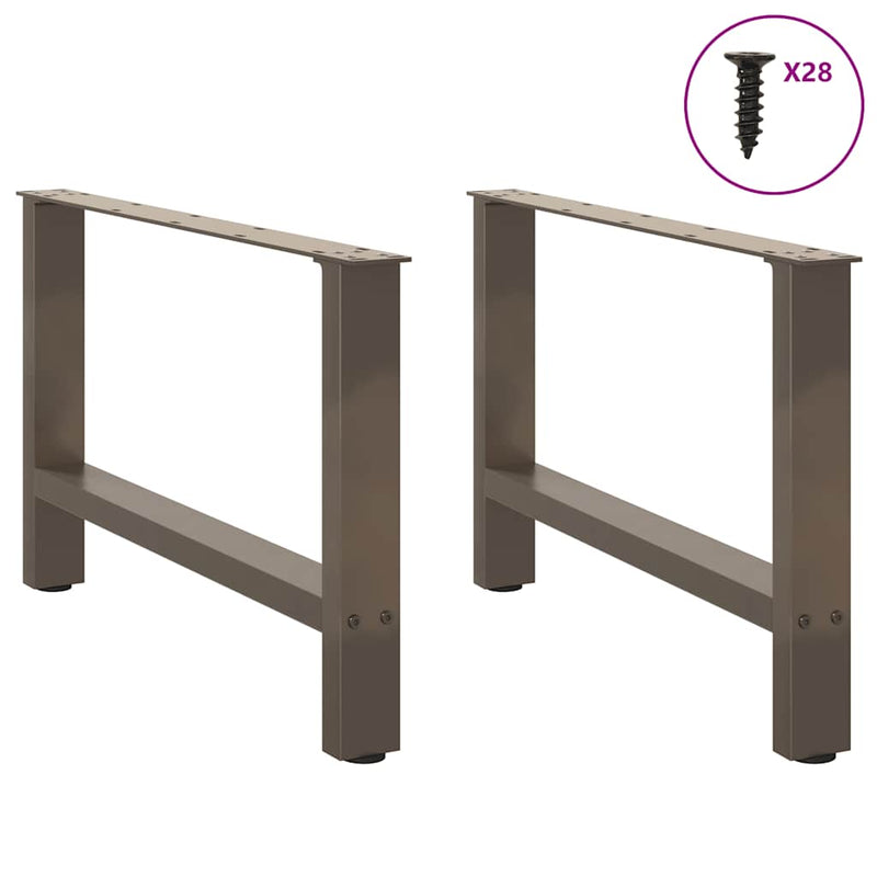 vidaXL 2 db natúr acél dohányzóasztal láb 70 x (42-43) cm acél