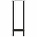 vidaXL 2 db fekete acél konzolasztal láb 28 x (72-73) cm