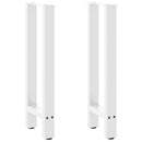 vidaXL 2 db fehér acél konzolasztal láb 28 x (72-73) cm