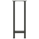 vidaXL 2 db antracitszürke acél konzolasztal láb 28 x (72-73) cm