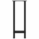vidaXL 2 db fekete acél konzolasztal láb 38 x (72-73) cm