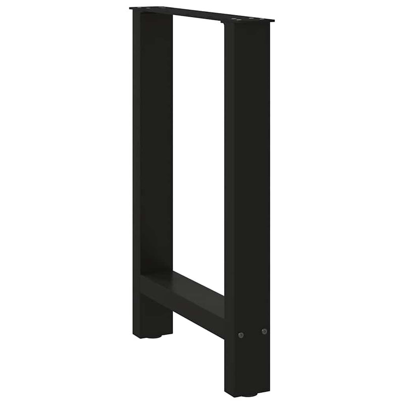 vidaXL 2 db fekete acél étkezőasztal láb 50 x (72-73) cm