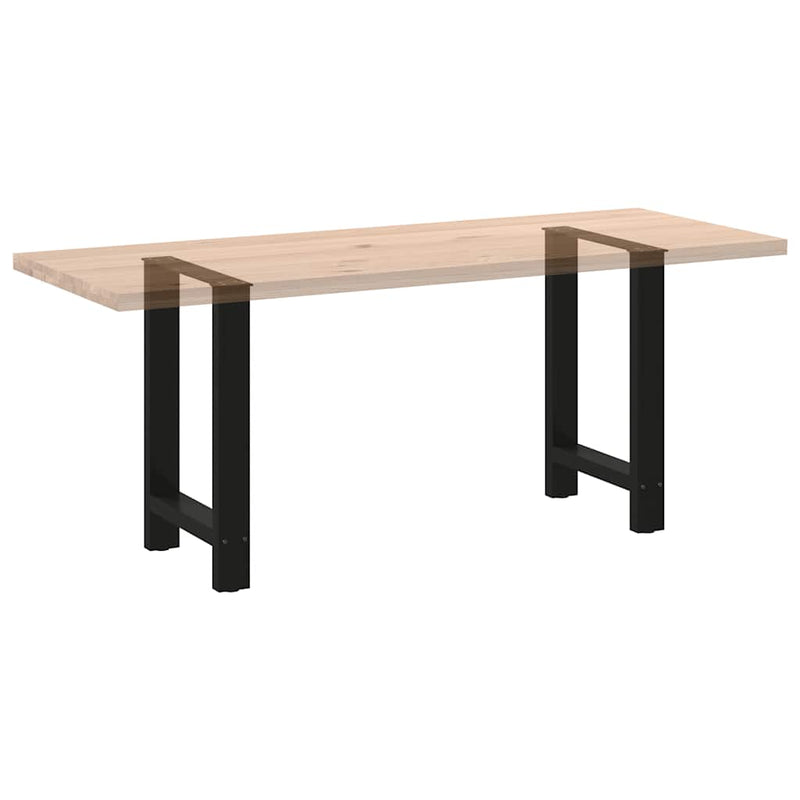 vidaXL 2 db fekete acél étkezőasztal láb 50 x (72-73) cm