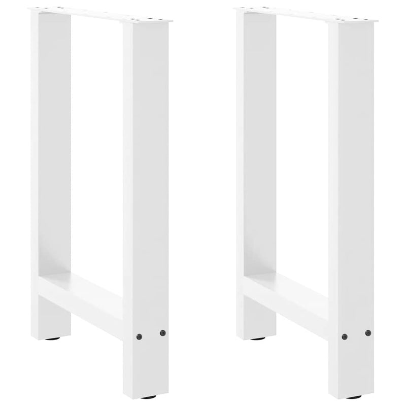 vidaXL 2 db fehér étkezőasztal láb 50 x (72-73) cm acél étkezőasztal láb