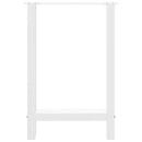 vidaXL 2 db fehér étkezőasztal láb 50 x (72-73) cm acél étkezőasztal láb