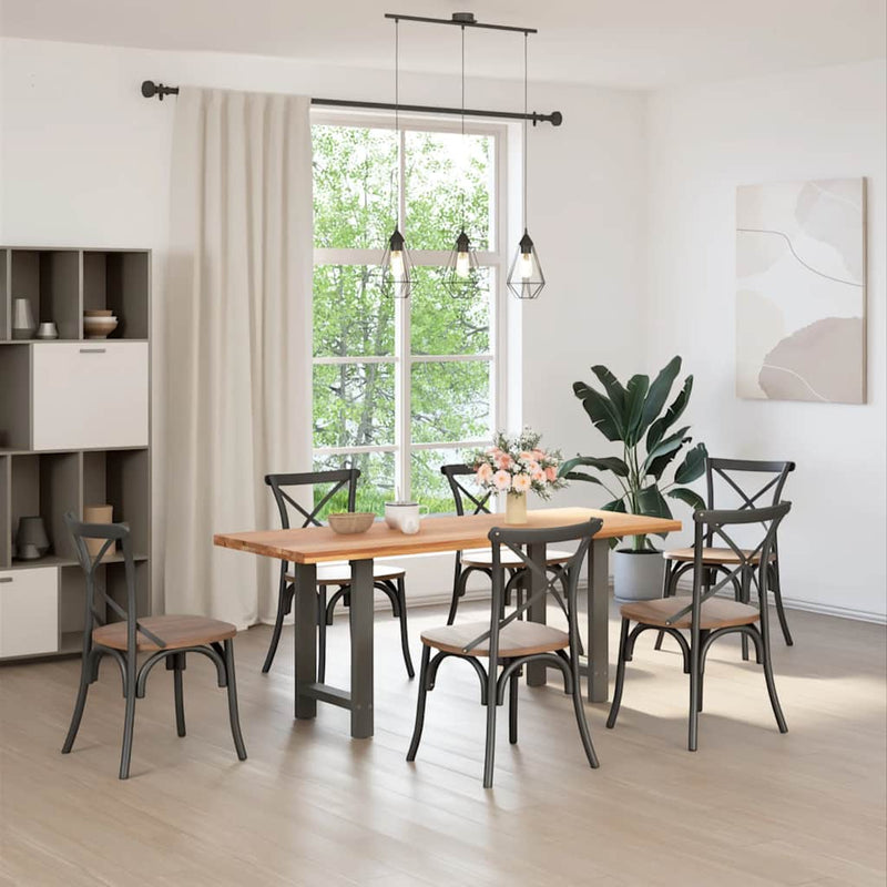 vidaXL 2 db antracitszürke acél étkezőasztalláb 50x(72-73) cm