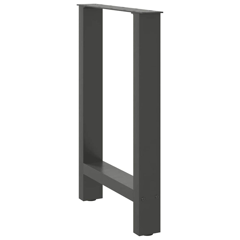 vidaXL 2 db antracitszürke acél étkezőasztalláb 50x(72-73) cm