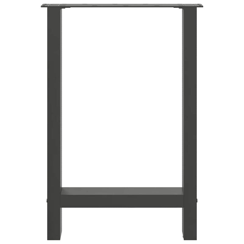 vidaXL 2 db antracitszürke acél étkezőasztalláb 50x(72-73) cm