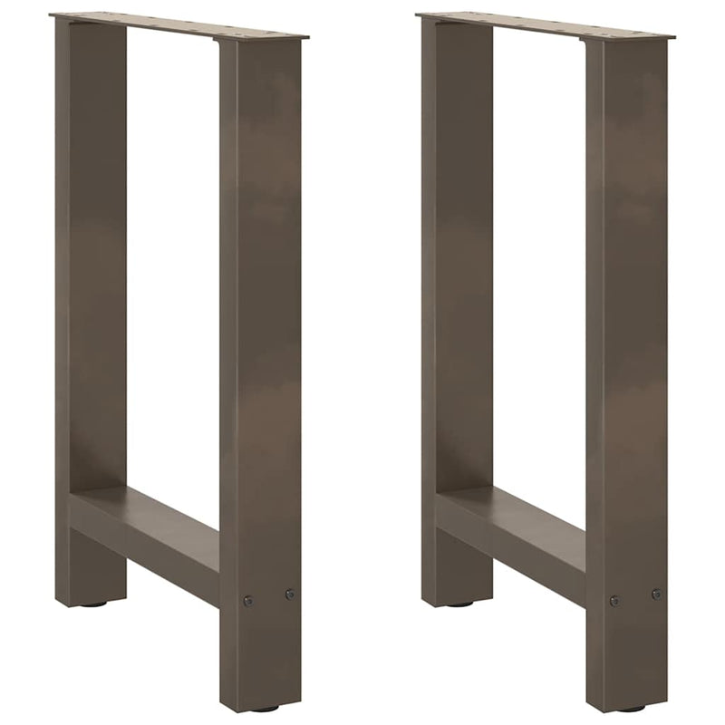 vidaXL 2 db natúr acél étkezőasztal láb 50x(72-73) cm acél