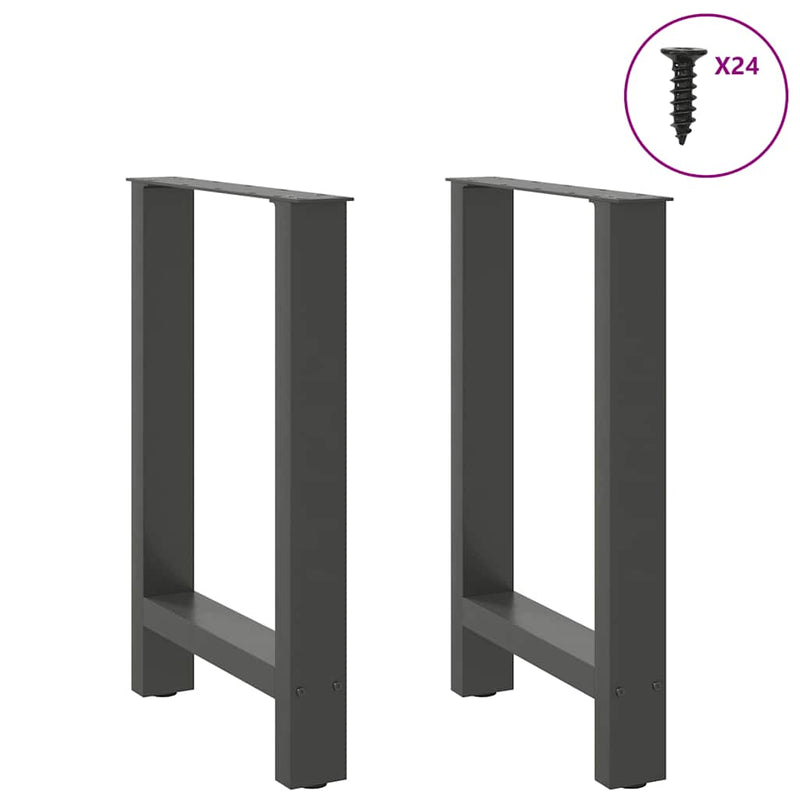 vidaXL 2 db natúr acél étkezőasztal láb 50x(72-73) cm acél