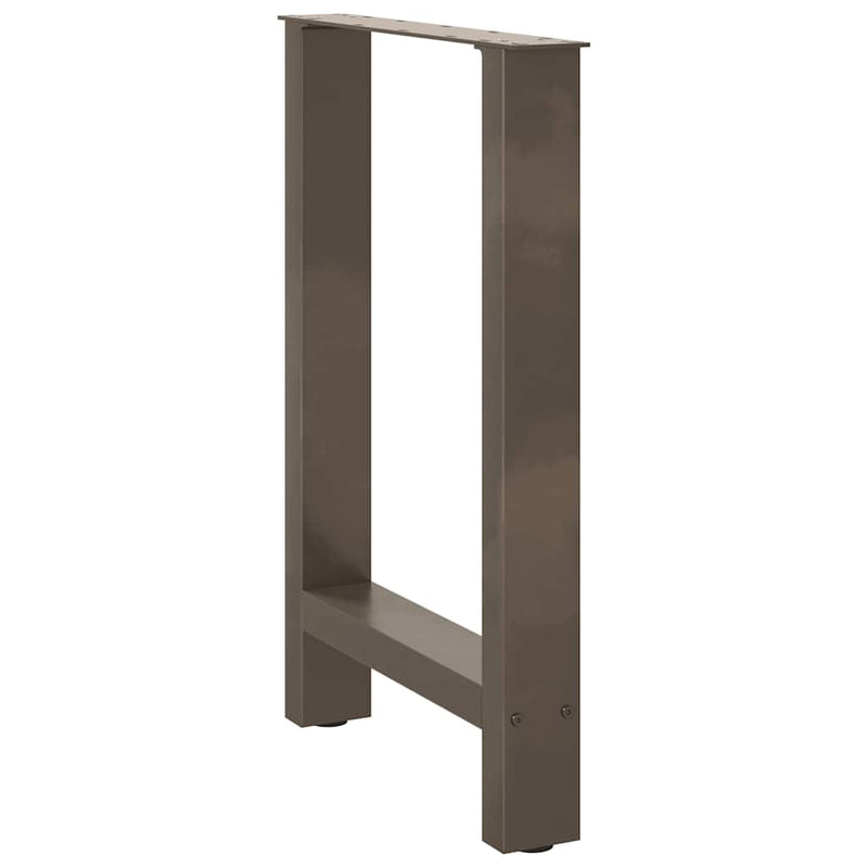 vidaXL 2 db natúr acél étkezőasztal láb 50x(72-73) cm acél