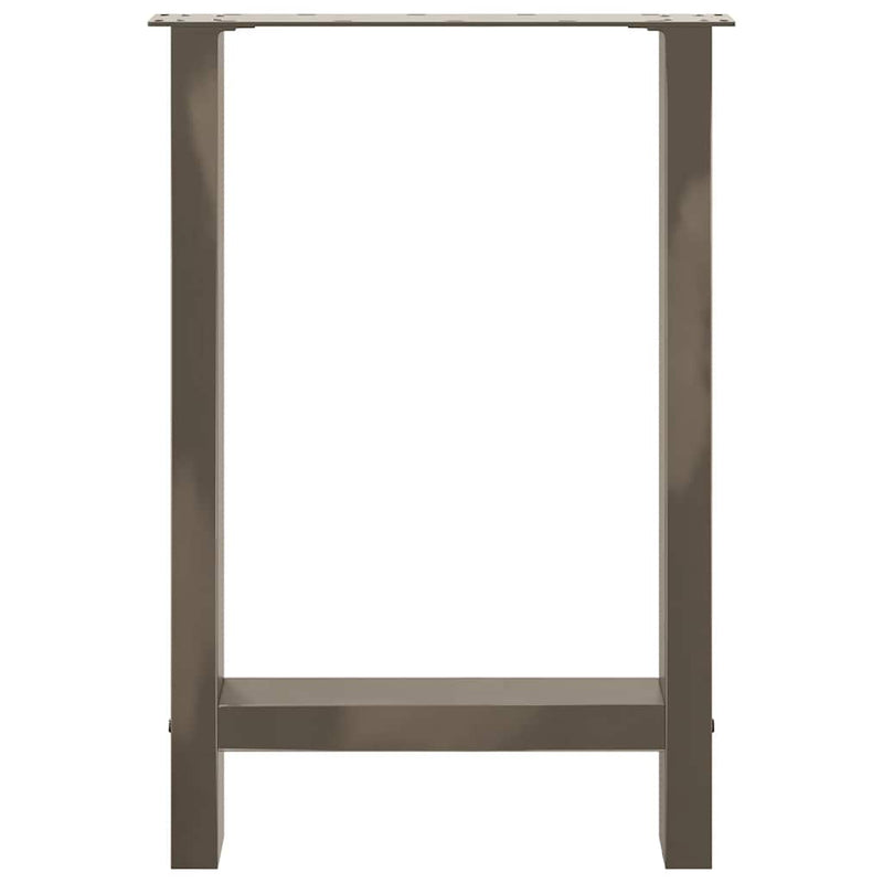 vidaXL 2 db natúr acél étkezőasztal láb 50x(72-73) cm acél