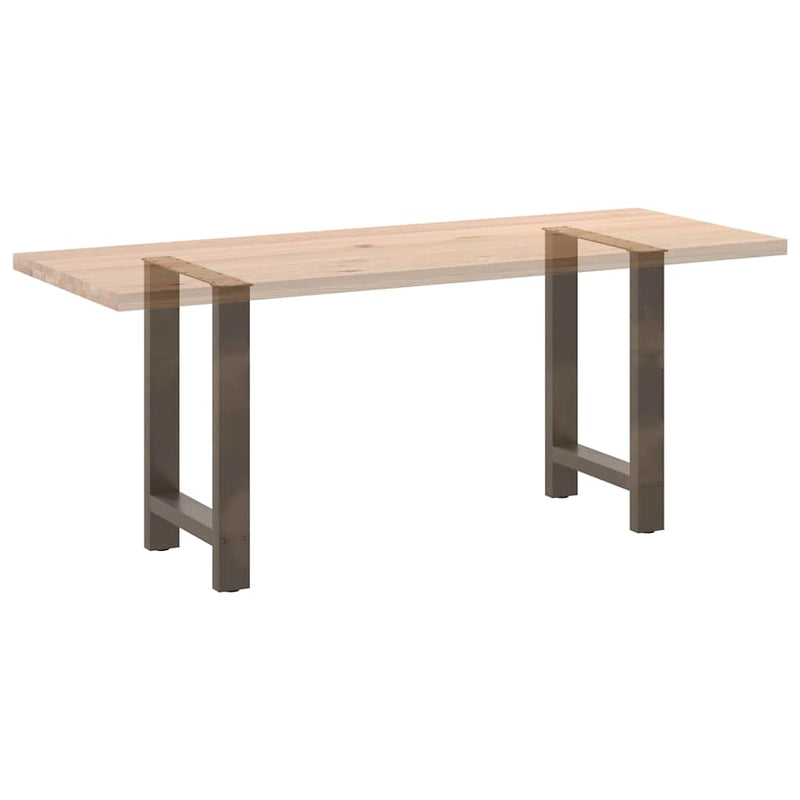 vidaXL 2 db natúr acél étkezőasztal láb 50x(72-73) cm acél