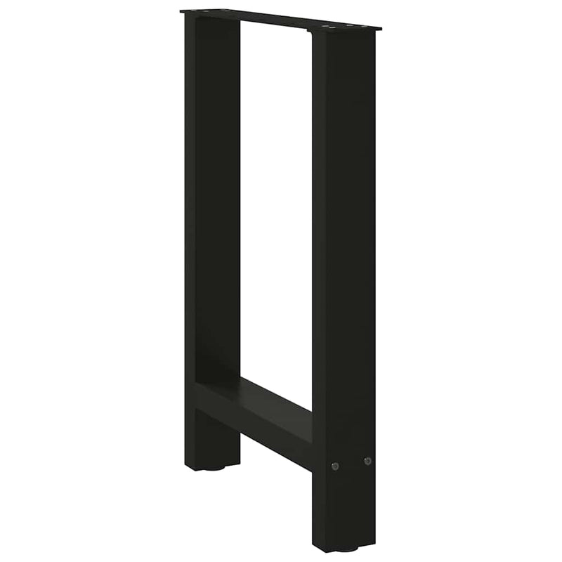 vidaXL 2 db fekete acél étkezőasztal láb 60 x (72-73) cm