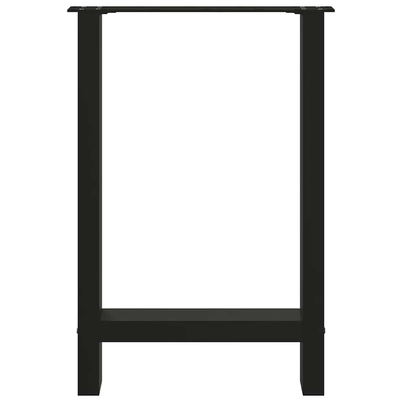 vidaXL 2 db fekete acél étkezőasztal láb 60 x (72-73) cm