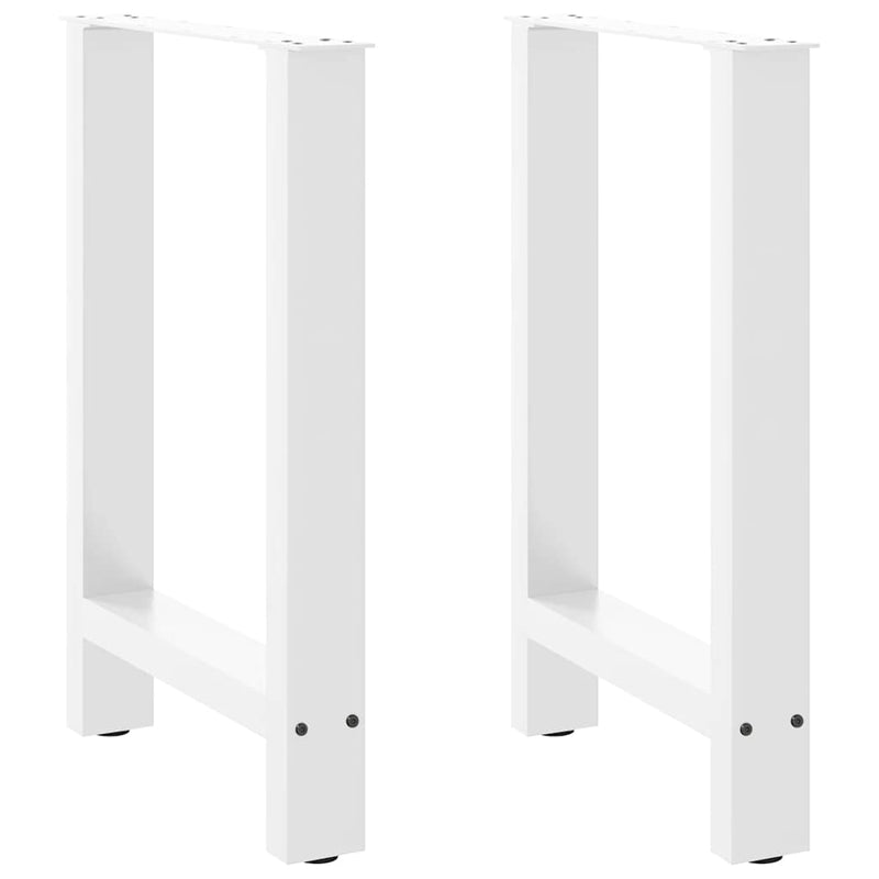 vidaXL 2 db fehér étkezőasztal láb 60 x (72-73) cm acél