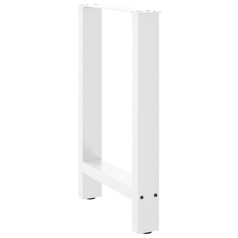 vidaXL 2 db fehér étkezőasztal láb 60 x (72-73) cm acél