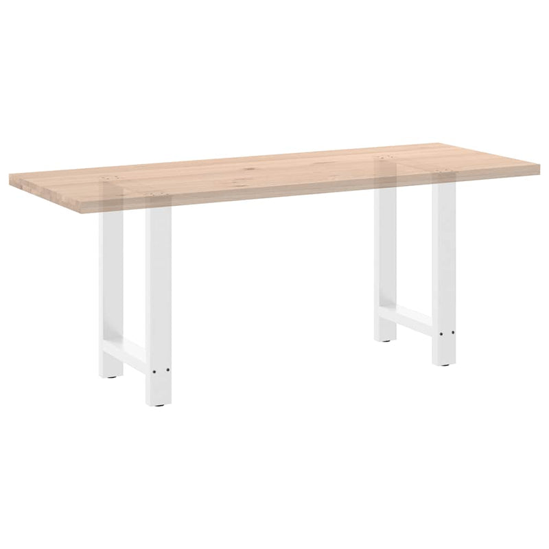vidaXL 2 db fehér étkezőasztal láb 60 x (72-73) cm acél