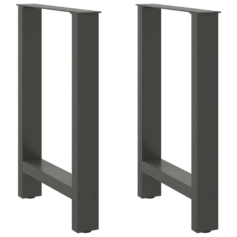 vidaXL 2 db antracitszürke acél étkezőasztalláb 60x(72-73) cm