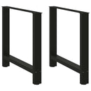 vidaXL 2 db fekete acél étkezőasztal láb 70 x (72-73) cm