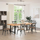 vidaXL 2 db fekete acél étkezőasztal láb 70 x (72-73) cm