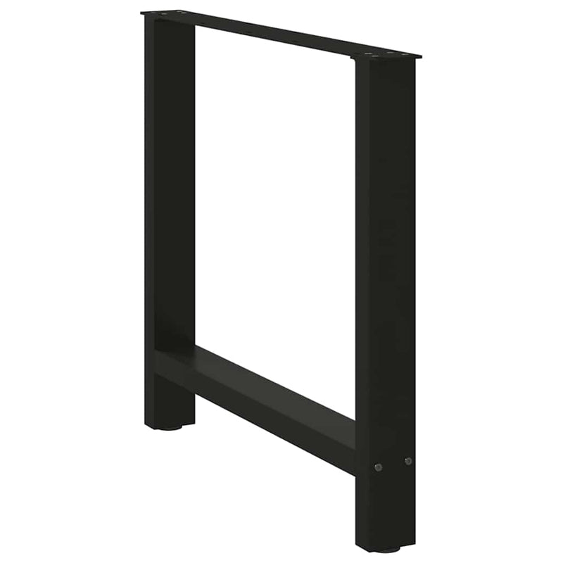 vidaXL 2 db fekete acél étkezőasztal láb 70 x (72-73) cm