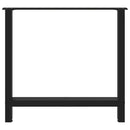 vidaXL 2 db fekete acél étkezőasztal láb 70 x (72-73) cm