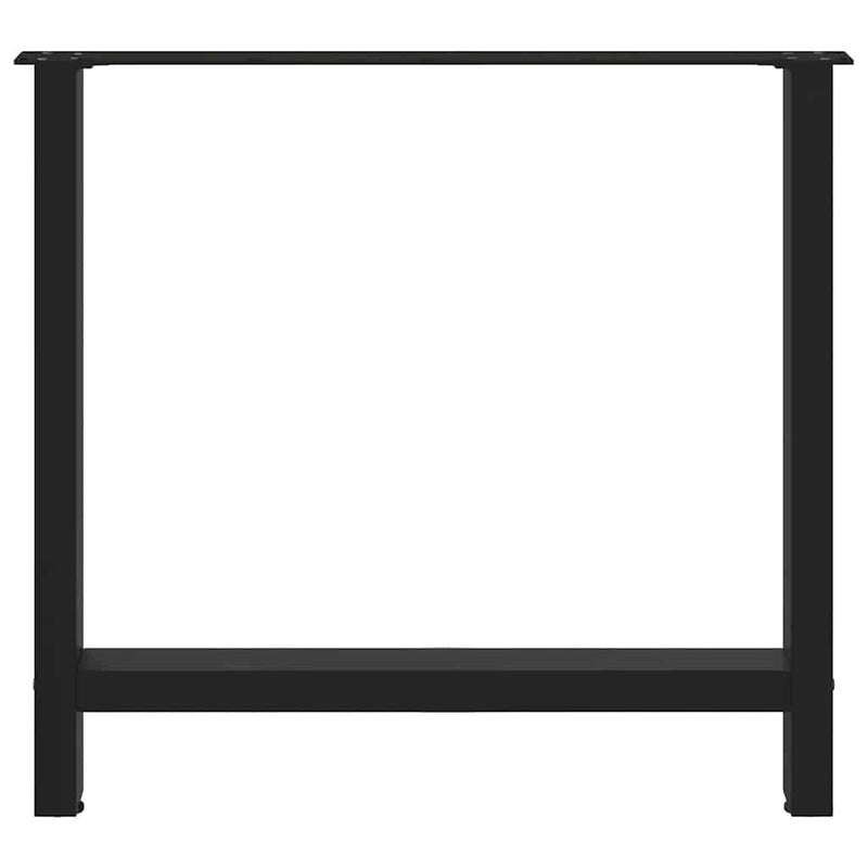 vidaXL 2 db fekete acél étkezőasztal láb 70 x (72-73) cm