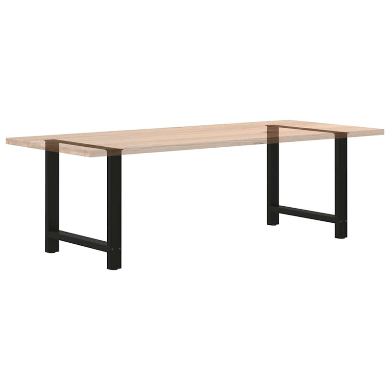 vidaXL 2 db fekete acél étkezőasztal láb 70 x (72-73) cm