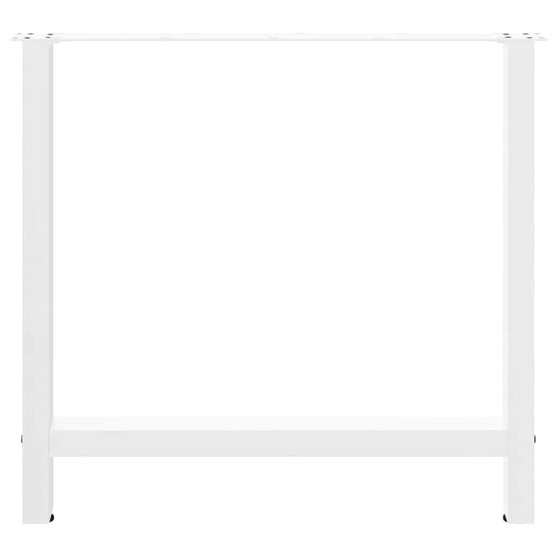 vidaXL 2 db fehér étkezőasztal láb 70 x (72-73) cm acél